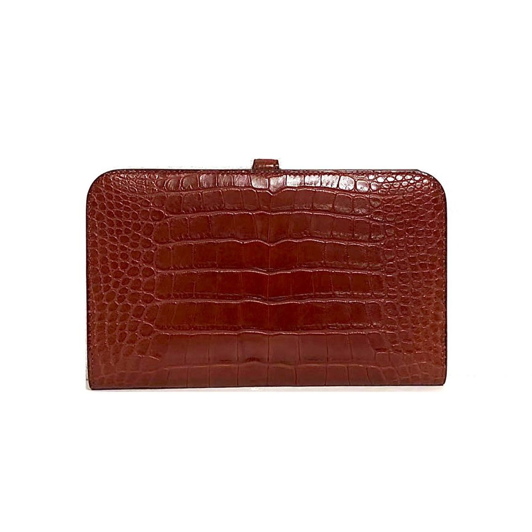 HERMES - 未使用☆エルメス ドゴン デュオ 赤 ブラウン クロコ HERMES - 未使用☆エルメス ドゴン デュオ 赤 ブラウン クロコ