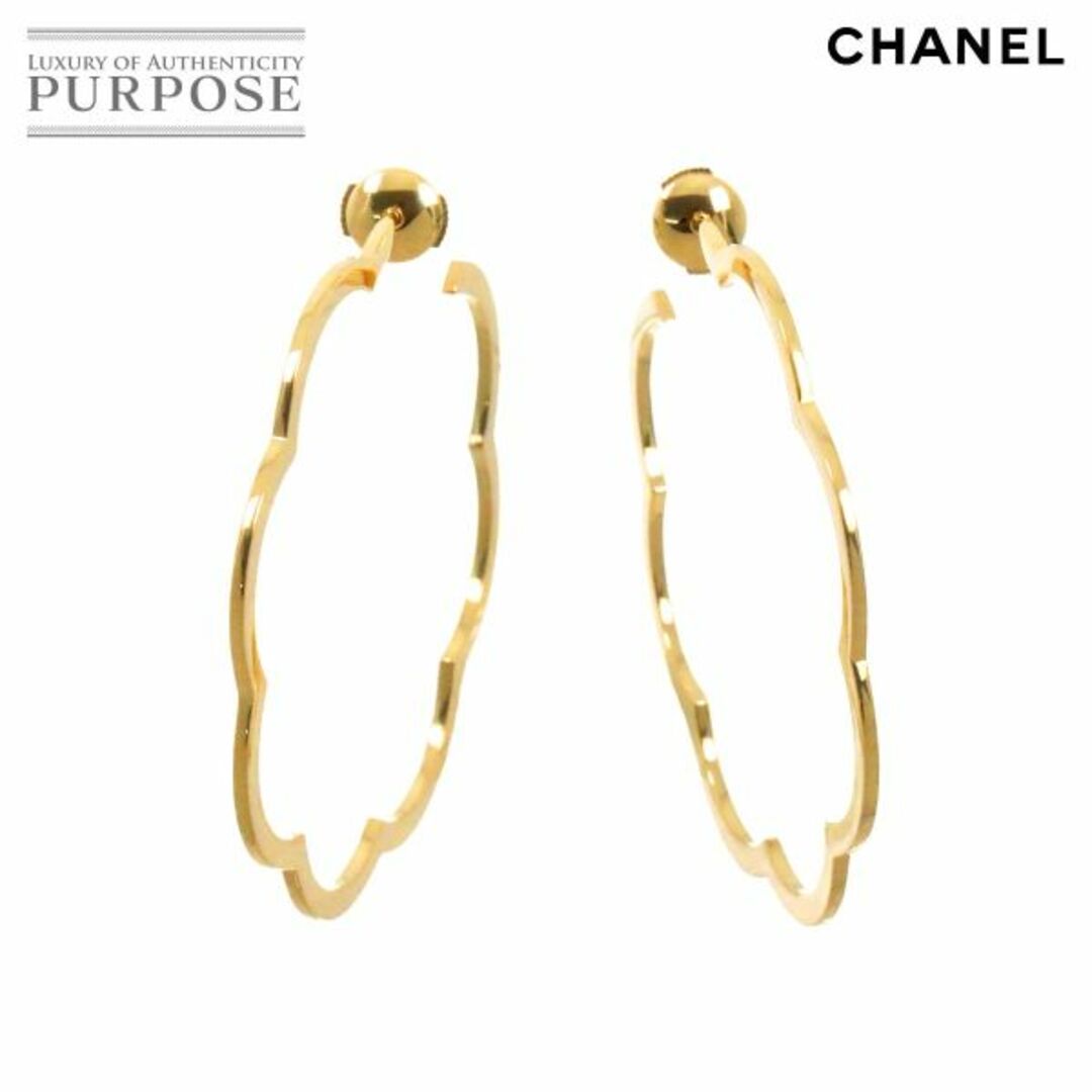 CHANEL - シャネル CHANEL カメリア ピアス K18 YG イエロー CHANEL - シャネル CHANEL カメリア ピアス K18 YG イエロー