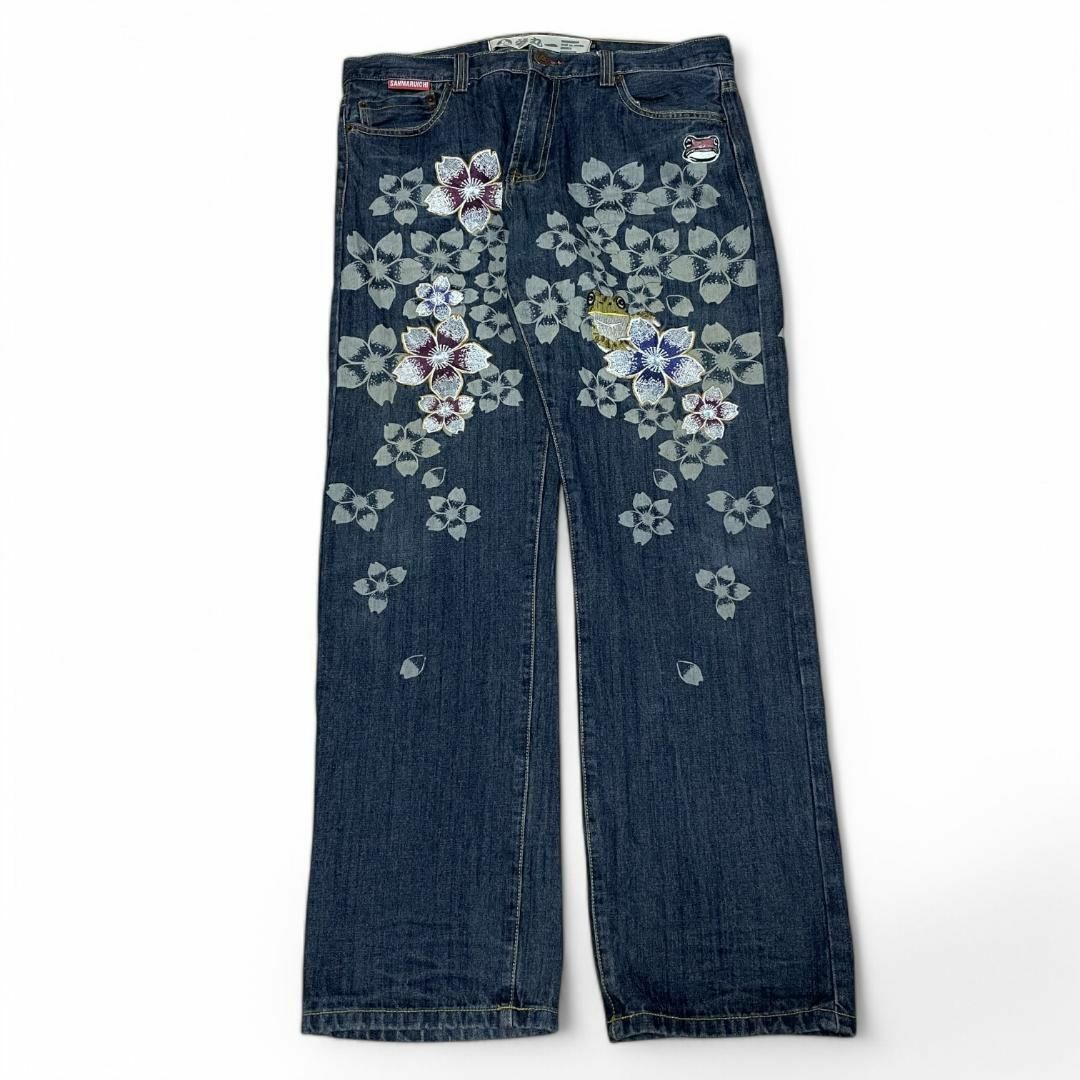 ART VINTAGE - 参丸一サンマルイチデニムジーンズw36刺繍和柄 ART VINTAGE - 参丸一サンマルイチデニムジーンズw36刺繍和柄