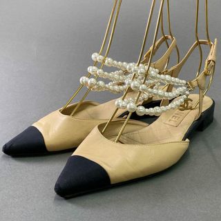 CHANEL - 3d14 CHANEL シャネル スリングバックシューズ ココ CHANEL - 3d14 CHANEL シャネル スリングバックシューズ ココ