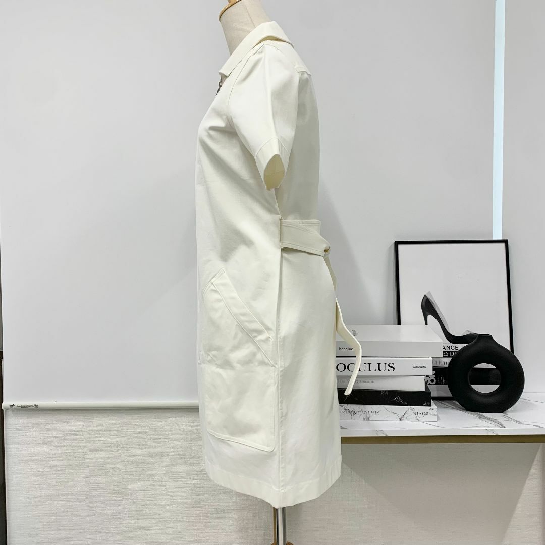 エルメス コットン ワンピース ハーフジップ トゥレ金具 半袖