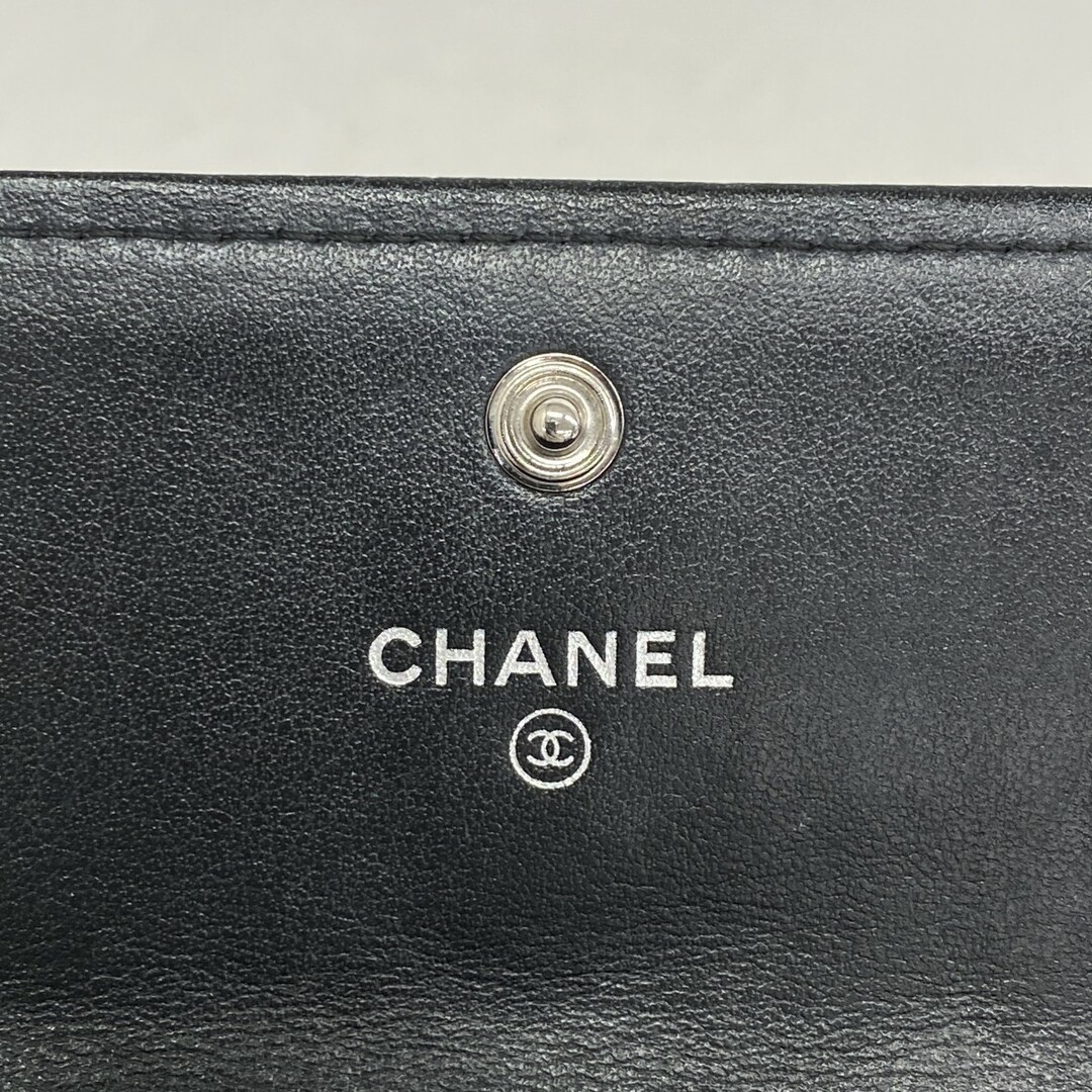 CHANEL - 【5db1805】シャネル 長財布 カメリア ラムスキン
