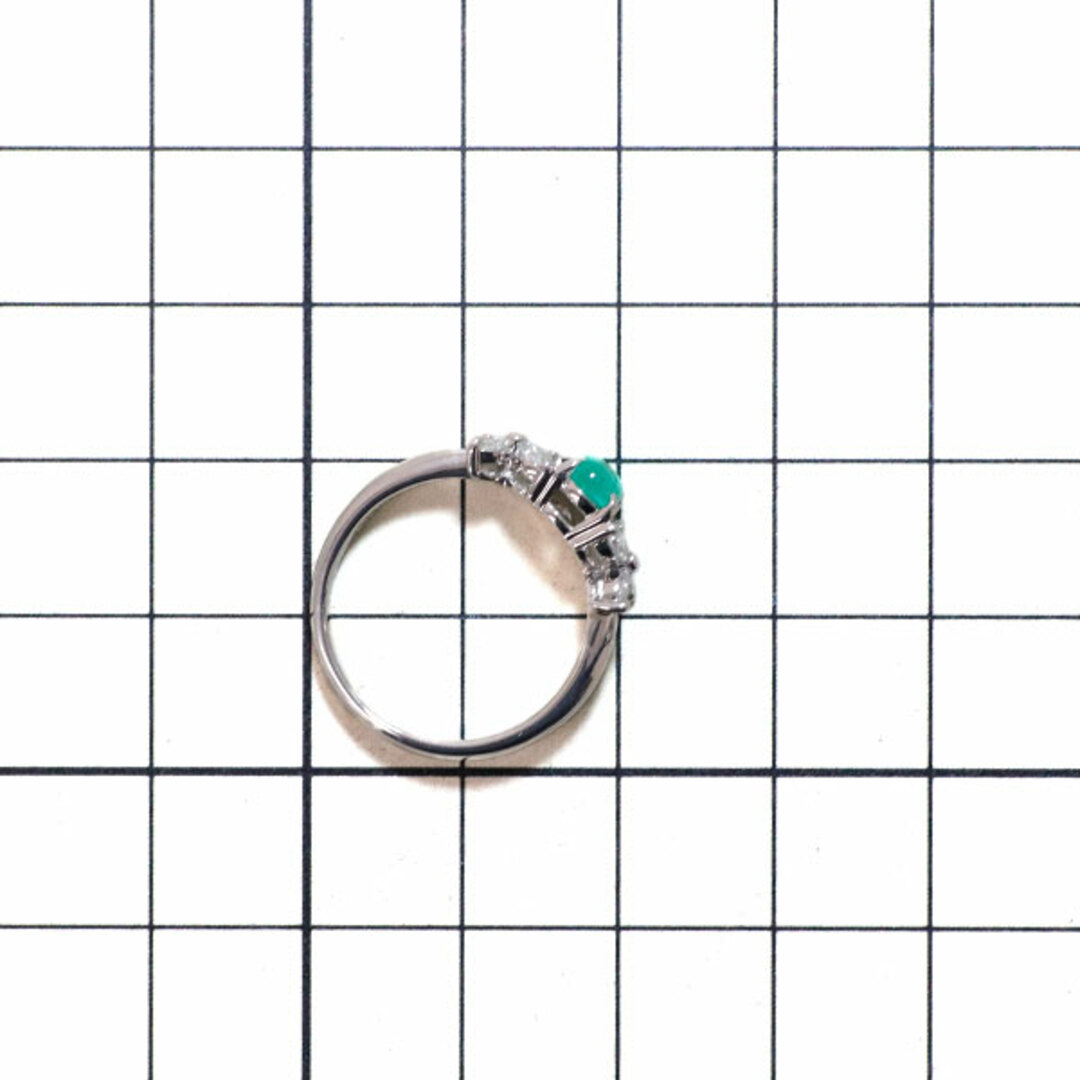 Pt900 エメラルドキャッツアイ ダイヤモンド リング 0.454ct Pt900 エメラルドキャッツアイ ダイヤモンド リング 0.454ct