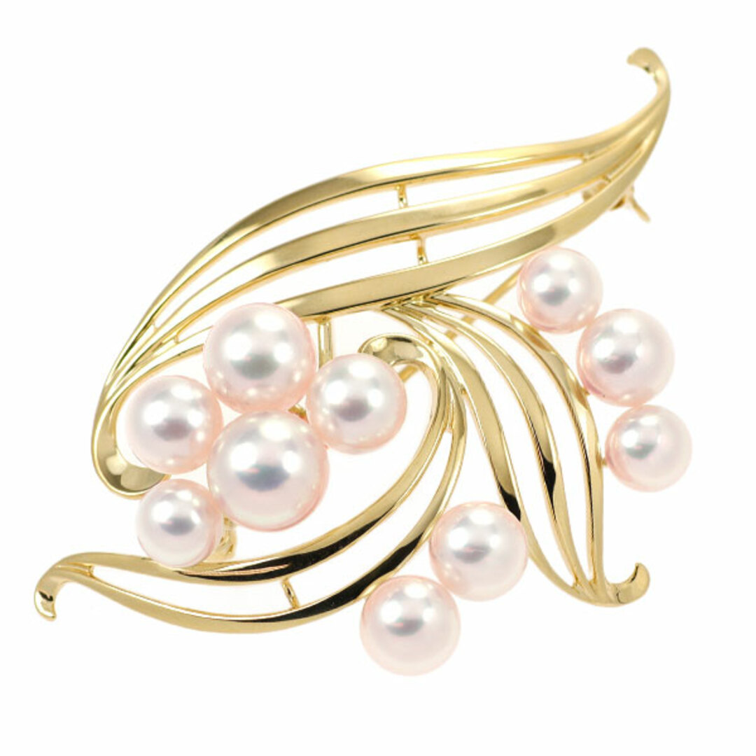 MIKIMOTO - ミキモト K18YG アコヤ真珠 ブローチ 径約5.4-7.6mm MIKIMOTO - ミキモト K18YG アコヤ真珠 ブローチ 径約5.4-7.6mm