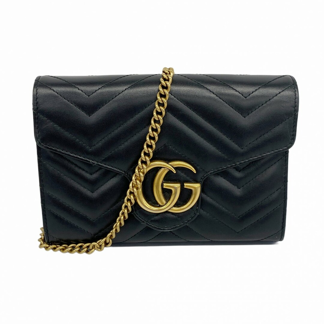 GUCCI - 【5db2062】グッチ ショルダーウォレット GGマーモント GUCCI - 【5db2062】グッチ ショルダーウォレット GGマーモント