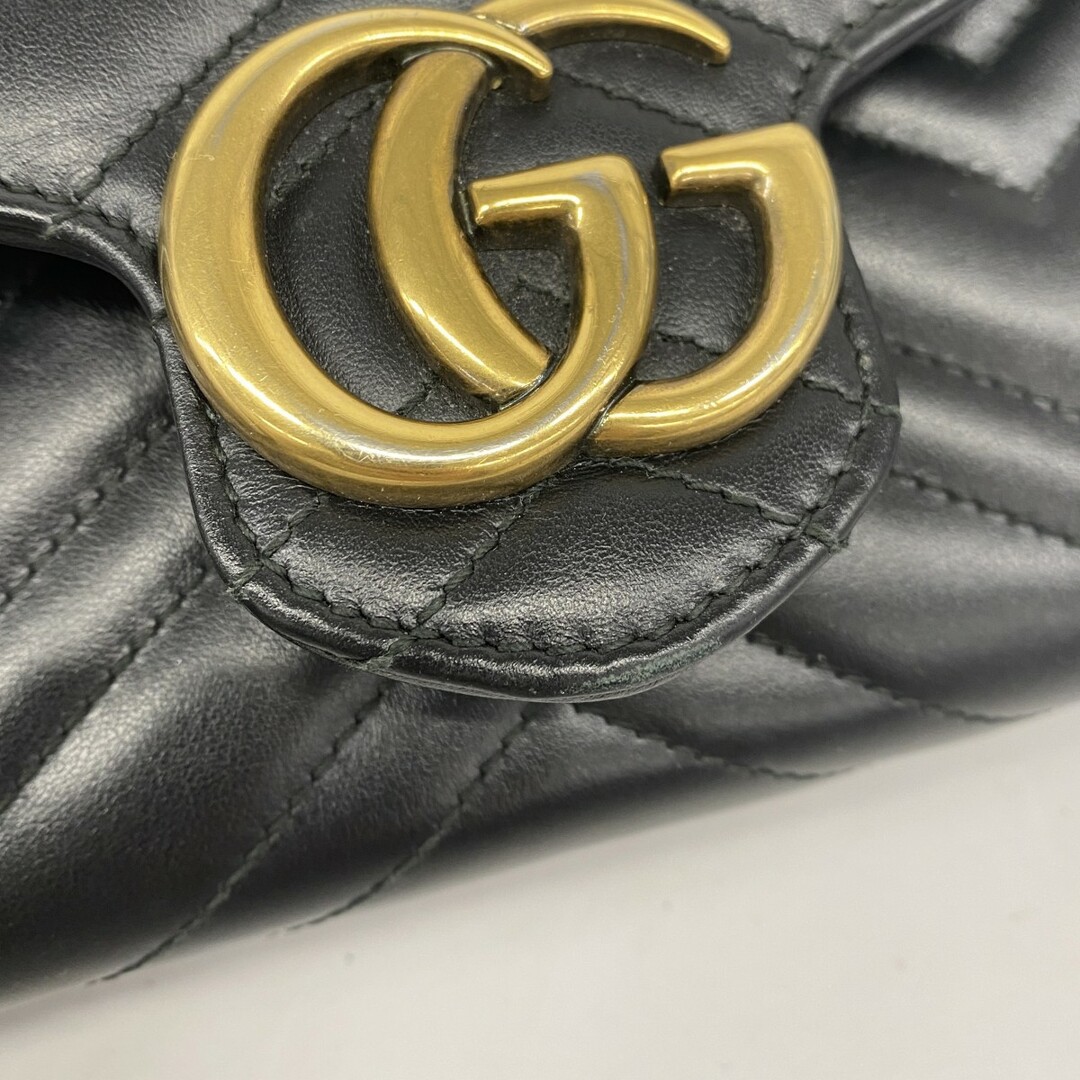 GUCCI - 【5db2062】グッチ ショルダーウォレット GGマーモント GUCCI - 【5db2062】グッチ ショルダーウォレット GGマーモント