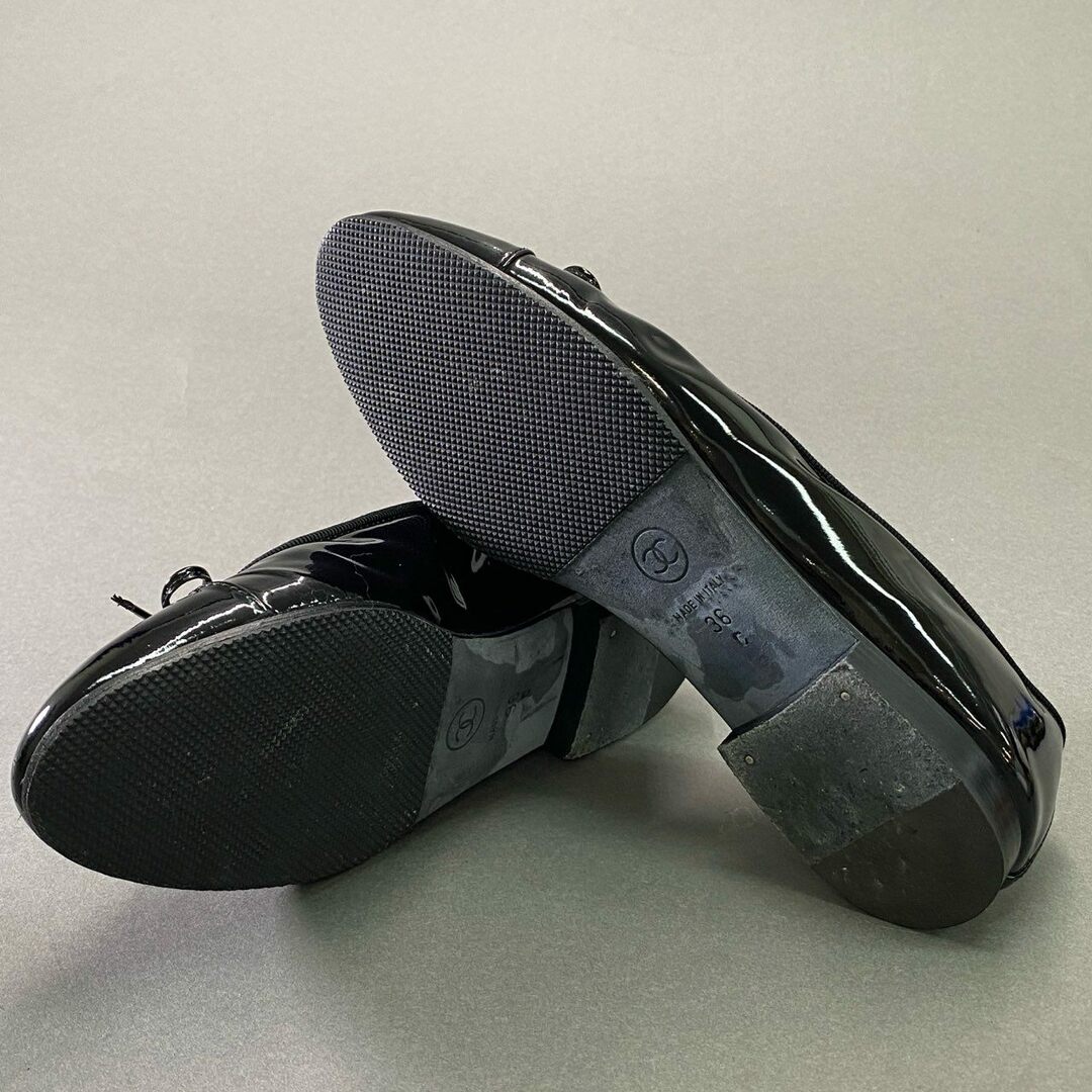 CHANEL - 3d14 CHANEL シャネル ココマーク エナメル バレエ CHANEL - 3d14 CHANEL シャネル ココマーク エナメル バレエ