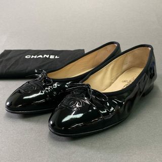 CHANEL - 3d14 CHANEL シャネル ココマーク エナメル バレエ CHANEL - 3d14 CHANEL シャネル ココマーク エナメル バレエ