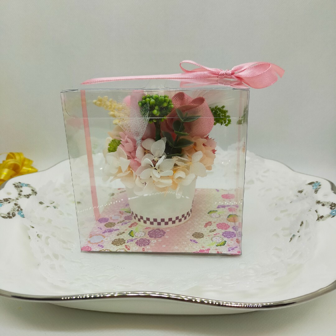 プリザーブドフラワー コーラルピンク　7.4.13 ハンドメイドのフラワー/ガーデン(プリザーブドフラワー)の商品写真