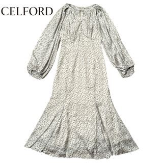 CELFORD - CELFORD セルフォード ロング ワンピース 長袖 花柄 CELFORD - CELFORD セルフォード ロング ワンピース 長袖 花柄