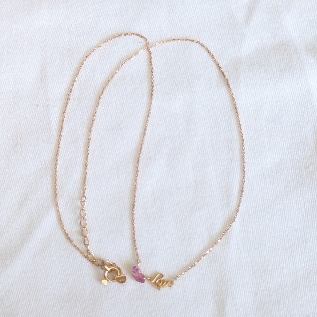 STAR JEWELRY - リップ型ピンクサファイア K18PGネックレスの STAR JEWELRY - リップ型ピンクサファイア K18PGネックレスの