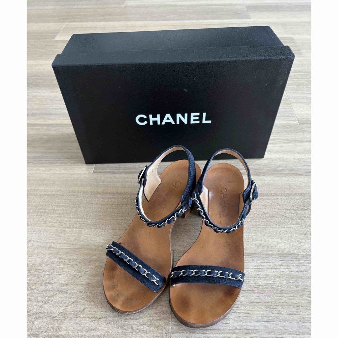 CHANEL - CHANEL シャネル サンダル ネイビー サイズ36の通販 by CHANEL - CHANEL シャネル サンダル ネイビー サイズ36の通販 by