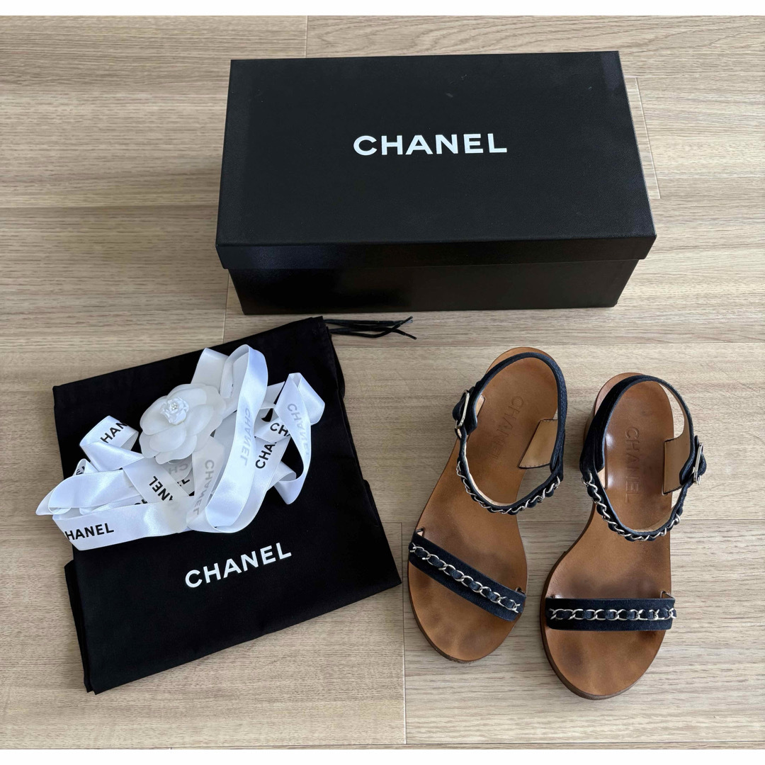 CHANEL - CHANEL シャネル サンダル ネイビー サイズ36の通販 by CHANEL - CHANEL シャネル サンダル ネイビー サイズ36の通販 by
