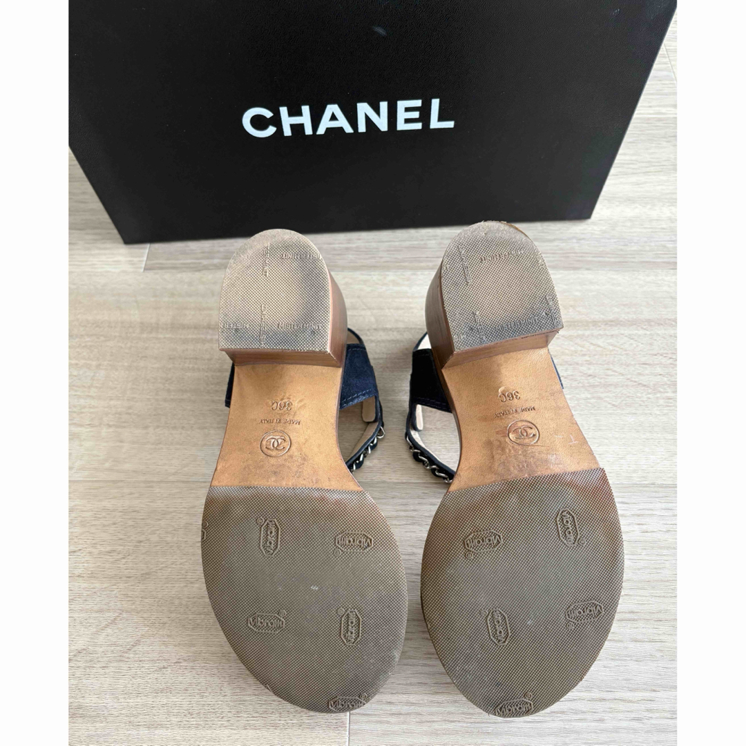 CHANEL - CHANEL シャネル サンダル ネイビー サイズ36の通販 by CHANEL - CHANEL シャネル サンダル ネイビー サイズ36の通販 by