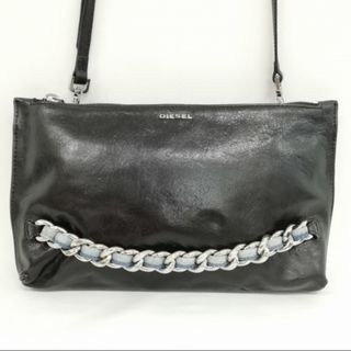 DIESEL - 2WAY ショルダーバッグ クラッチバッグ レザー デニム DIESEL - 2WAY ショルダーバッグ クラッチバッグ レザー デニム