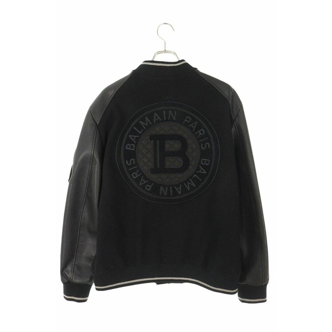 BALMAIN - バルマン レザー切替 スタジャン バーシティブルゾン BALMAIN - バルマン レザー切替 スタジャン バーシティブルゾン