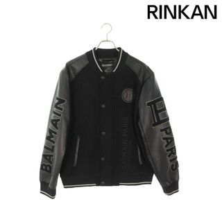 BALMAIN - バルマン レザー切替 スタジャン バーシティブルゾン BALMAIN - バルマン レザー切替 スタジャン バーシティブルゾン