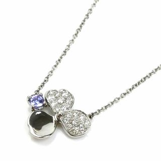 ティファニー(Tiffany & Co.)のTIFFANY&Co. ティファニー Pt950プラチナ ペーパーフラワー 1P タンザナイト パヴェ ネックレス タンザナイト ダイヤモンド 3.6g 40cm レディース【中古】(ネックレス)