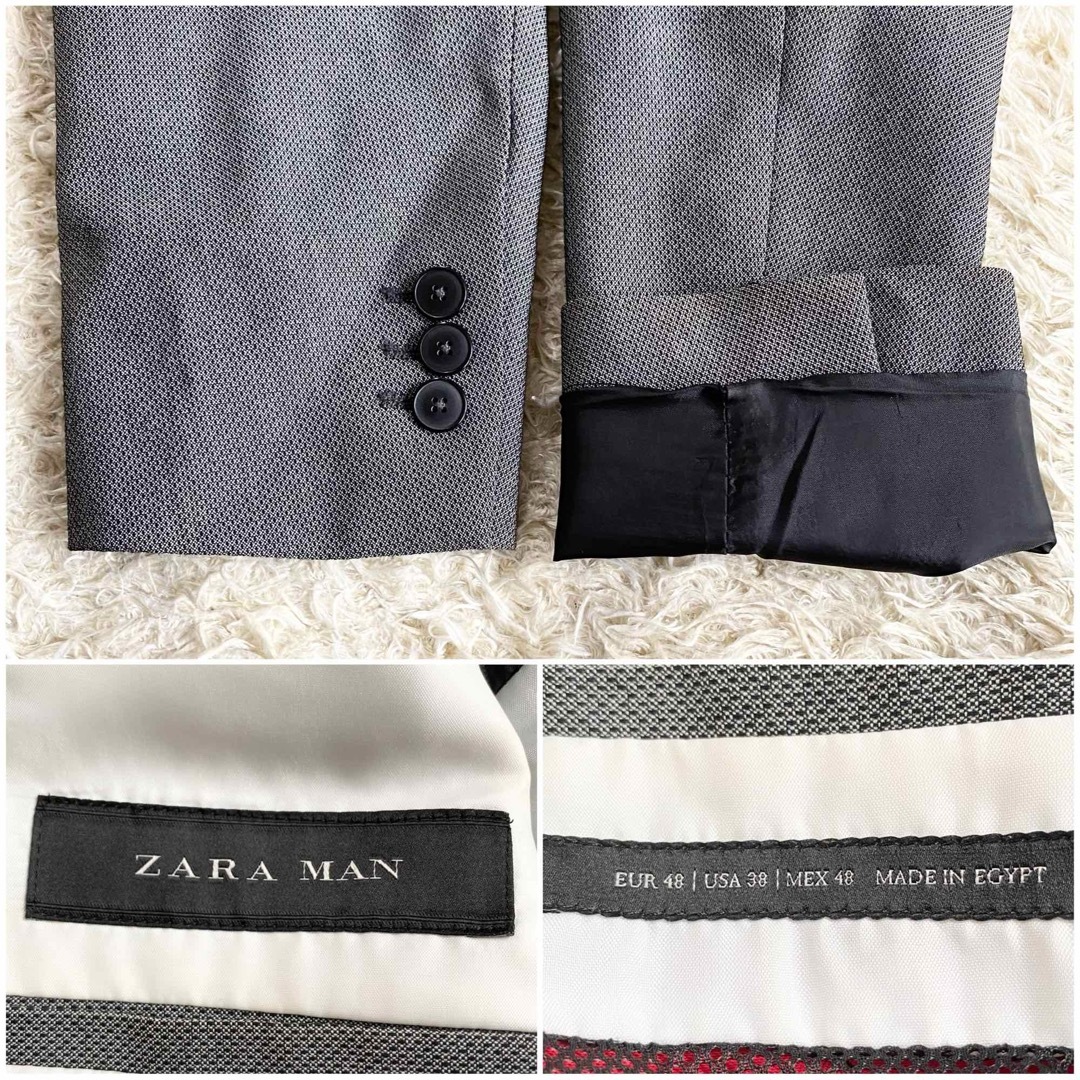 ZARA - ZARA MAN 2Bシングルスーツ セットアップ L グレー ZARA - ZARA MAN 2Bシングルスーツ セットアップ L グレー