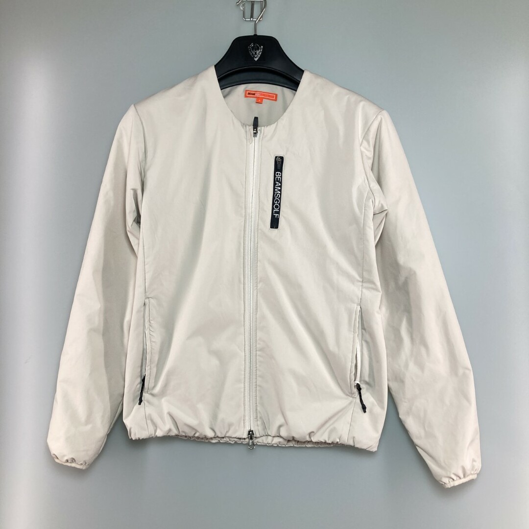 ◎◎BEAMS GOLF ビームスゴルフ 中綿 ノーカラー ブルゾン 中綿ジャケット Sサイズ ベージュ