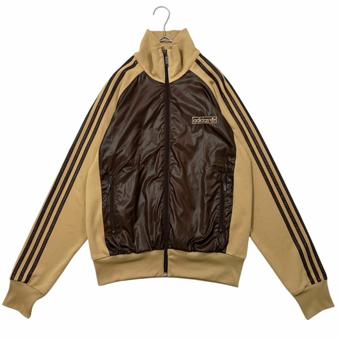 adidas - 7674 adidas トラックトップ ナイロン切替 ベージュ adidas - 7674 adidas トラックトップ ナイロン切替 ベージュ