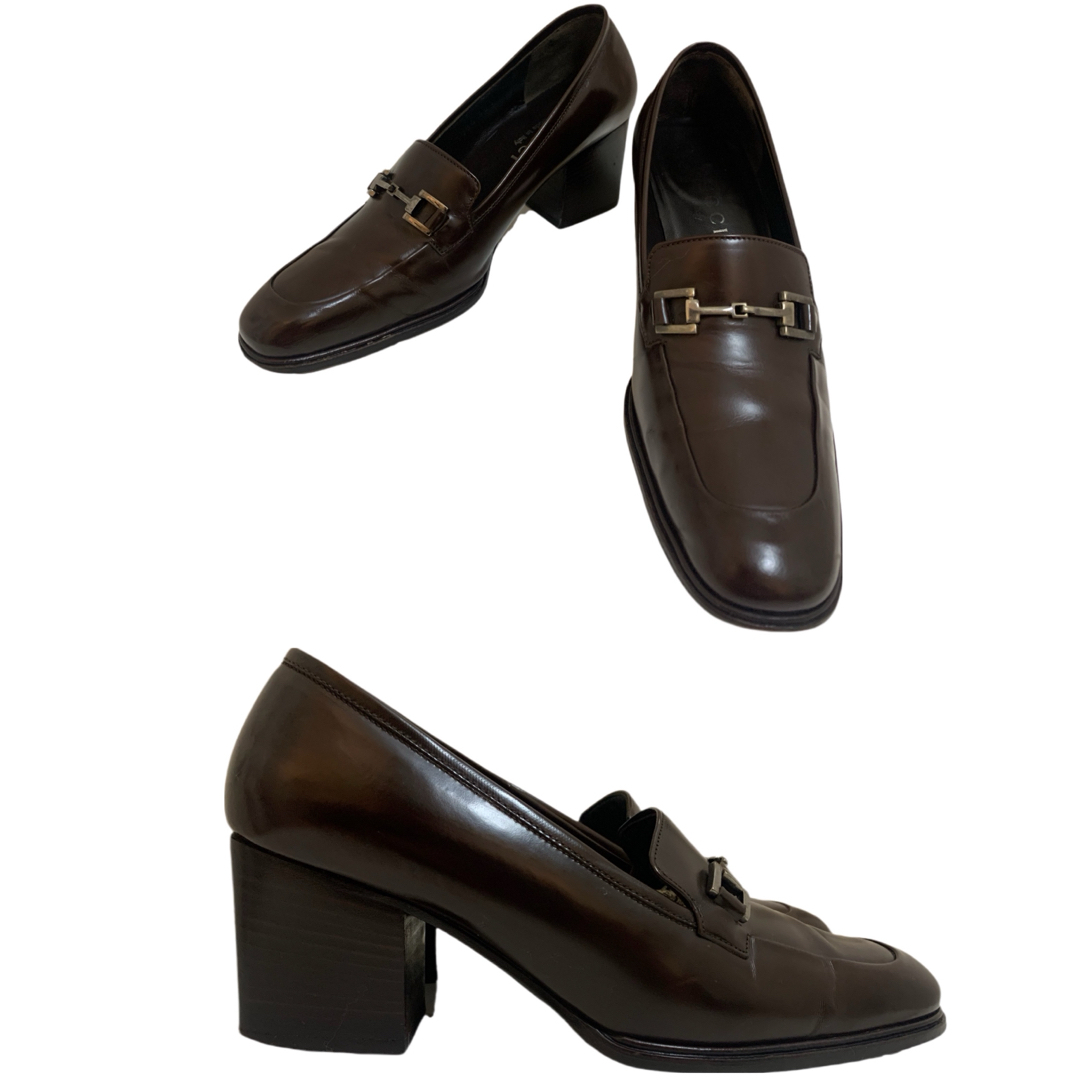 GUCCI - GUCCI グッチ ITALY製 ホースビット チャンキーヒール GUCCI - GUCCI グッチ ITALY製 ホースビット チャンキーヒール