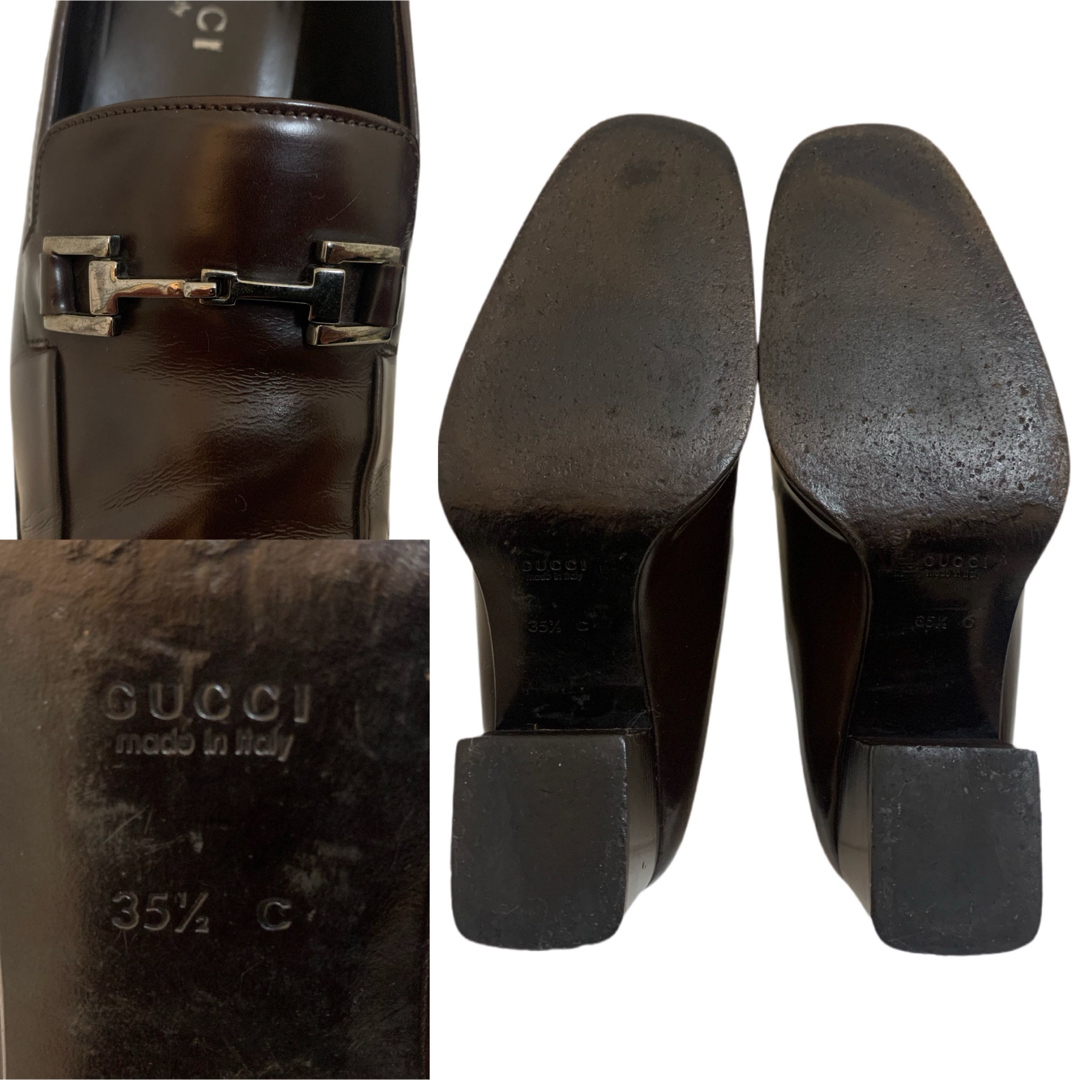 GUCCI - GUCCI グッチ ITALY製 ホースビット チャンキーヒール GUCCI - GUCCI グッチ ITALY製 ホースビット チャンキーヒール