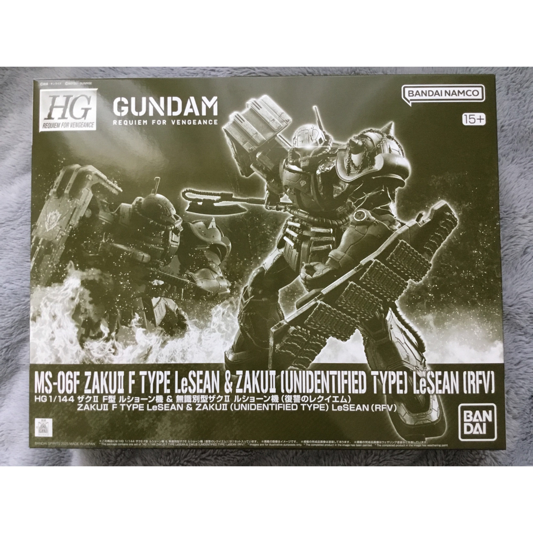 BANDAI(バンダイ)のHG 1/144 ザクIIF型 ルショーン機&無識別型ザクII ルショーン機 エンタメ/ホビーのおもちゃ/ぬいぐるみ(プラモデル)の商品写真