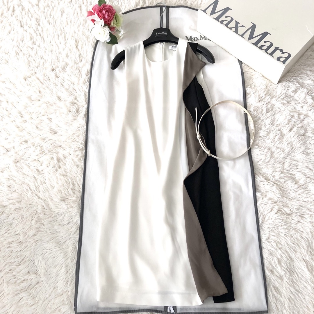 Max Mara - 極美品‼️【マックスマーラ】38白タグエレガント Max Mara - 極美品‼️【マックスマーラ】38白タグエレガント