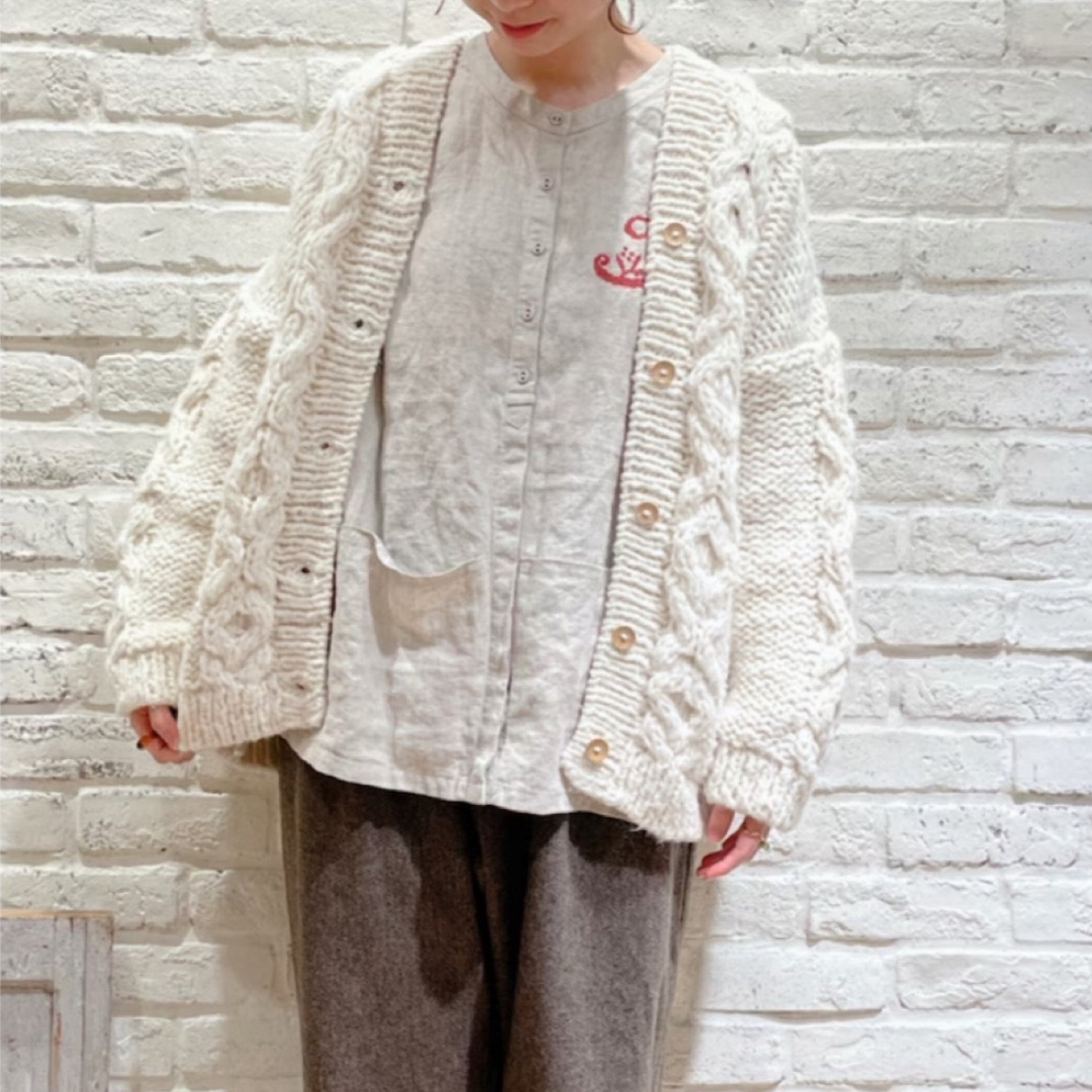 TSUHARU by Samansa Mos2 - TSUHARU 農夫風ポケット付刺繍 TSUHARU by Samansa Mos2 - TSUHARU 農夫風ポケット付刺繍