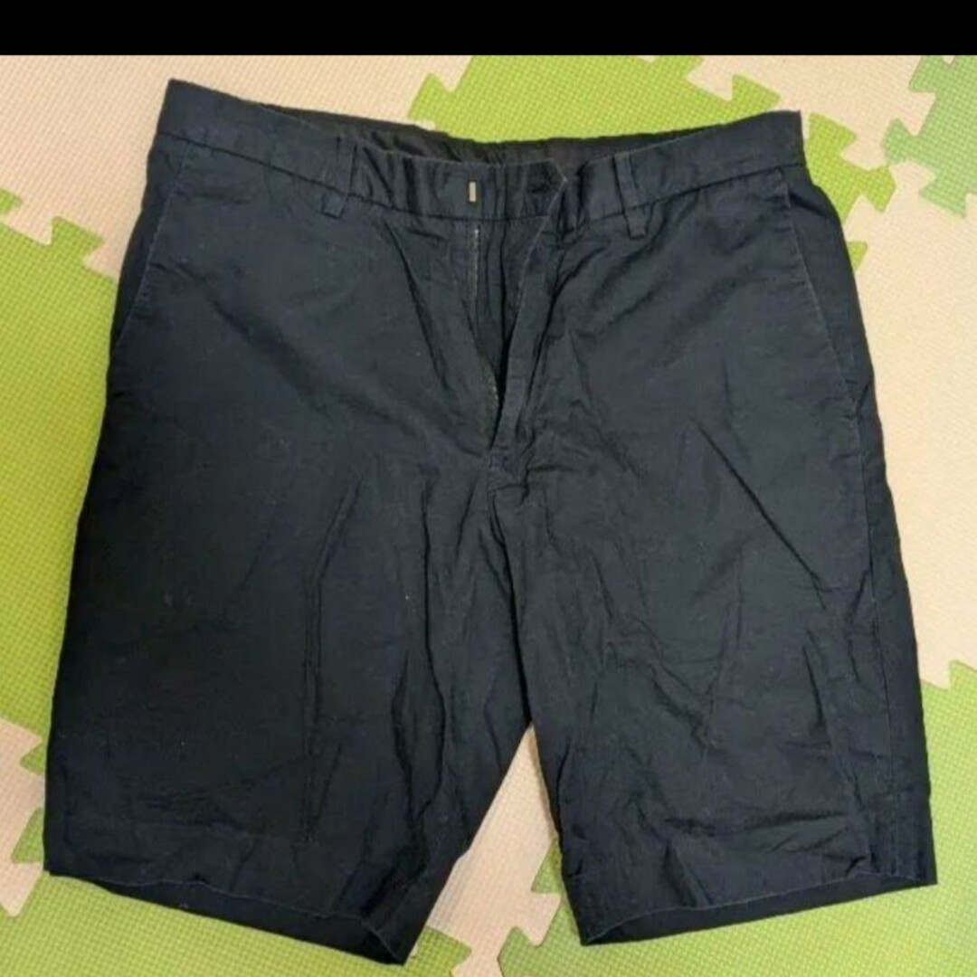 UNIQLO - 黒 Mサイズ ショートパンツ コットン 321-086802 m 76 UNIQLO - 黒 Mサイズ ショートパンツ コットン 321-086802 m 76