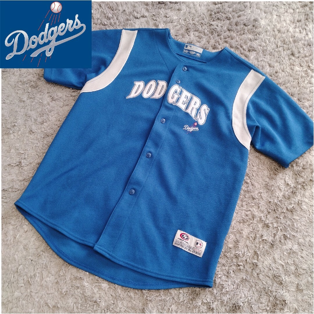 MLB - 古着　90s　MLB ロサンゼルスドジャース　DODGERS　ベースボールシャツ
