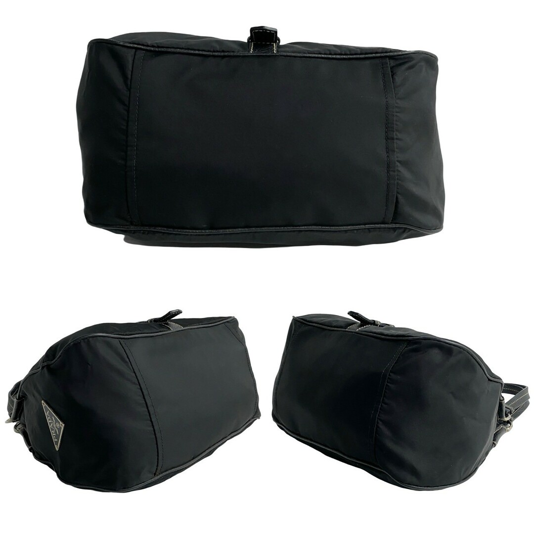 PRADA - 極 美品 PRADA プラダ 三角ロゴ プレート 金具 レザー PRADA - 極 美品 PRADA プラダ 三角ロゴ プレート 金具 レザー
