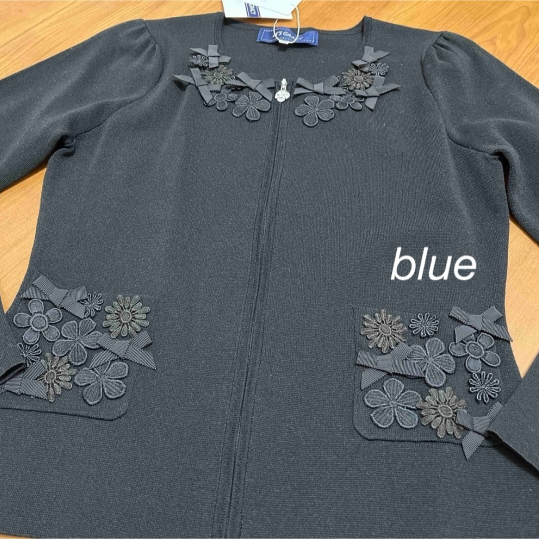 M'S GRACY - エムズグレイシー フラワーとリボン刺繍 ジップ M'S GRACY - エムズグレイシー フラワーとリボン刺繍 ジップ