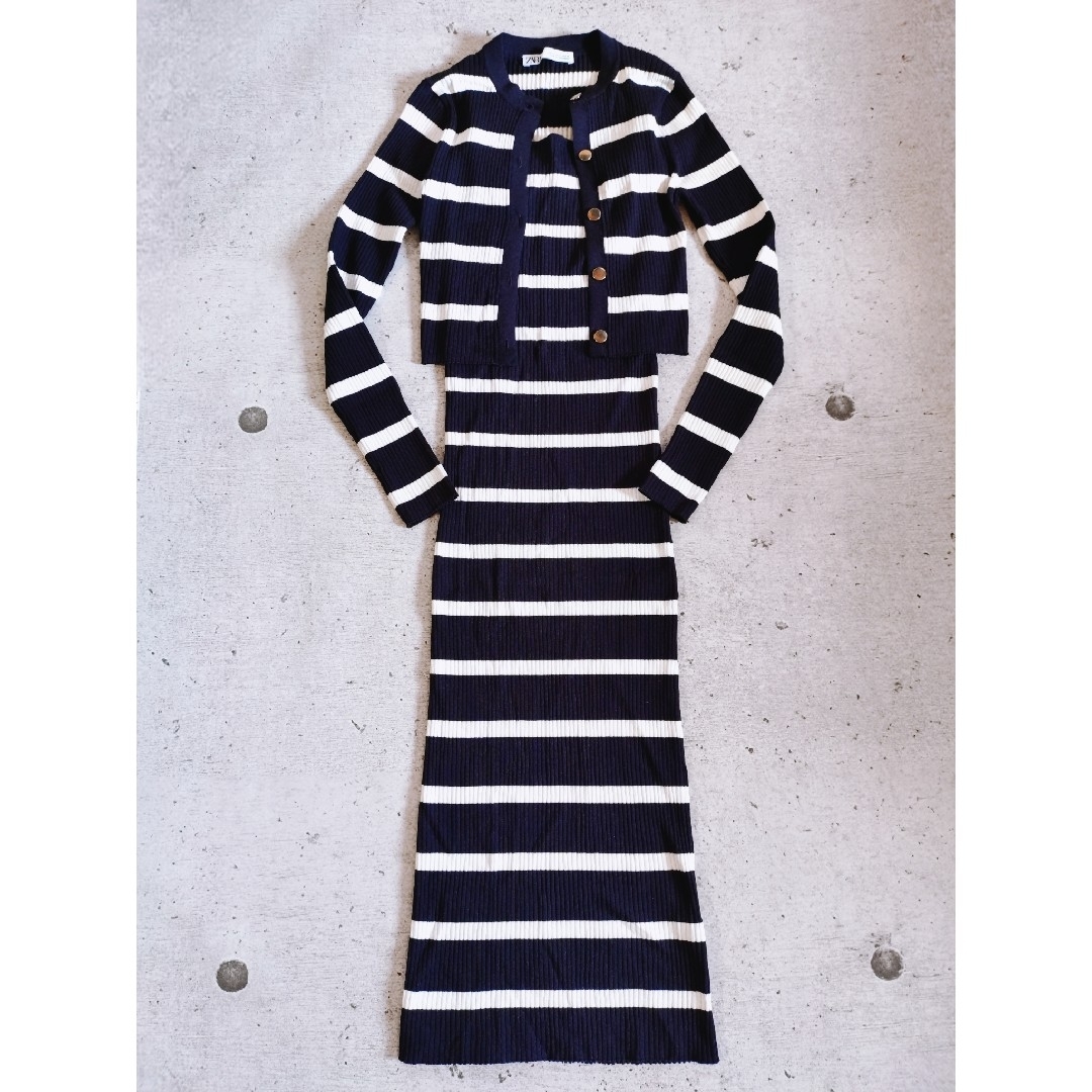 ZARA - ZARA / ボーダーワンピース セットアップの通販 by suzu ZARA - ZARA / ボーダーワンピース セットアップの通販 by suzu