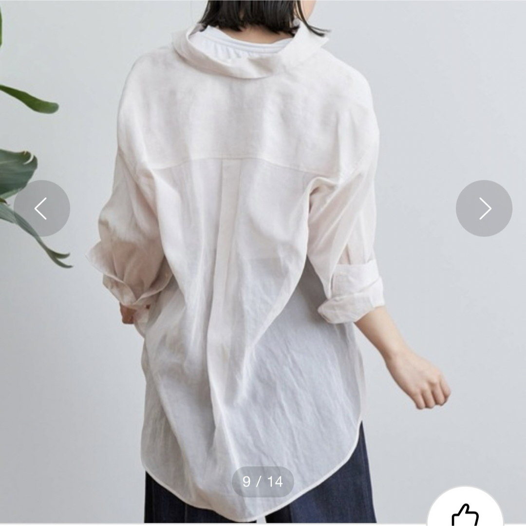 ANAYI - ANAYI新品タグ付きコットンオーガンジーシャツブラウス ANAYI - ANAYI新品タグ付きコットンオーガンジーシャツブラウス