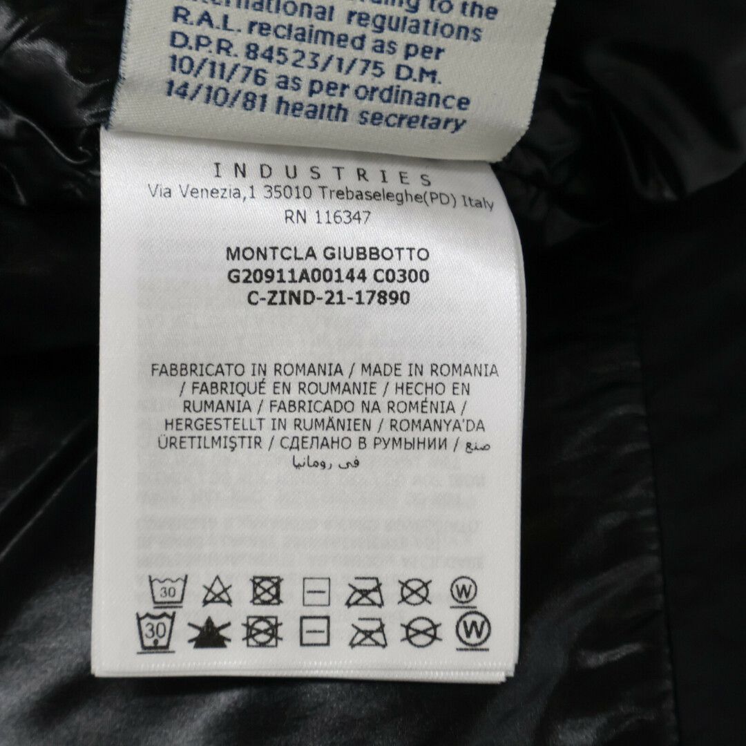 MONCLER - モンクレール 【美品/21年製】MONTCLA モンクラ 内側 MONCLER - モンクレール 【美品/21年製】MONTCLA モンクラ 内側