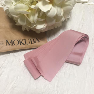 【新品未使用】MOKUBA 木馬 リボン サッシュベルト ピンク(ウェディングドレス)