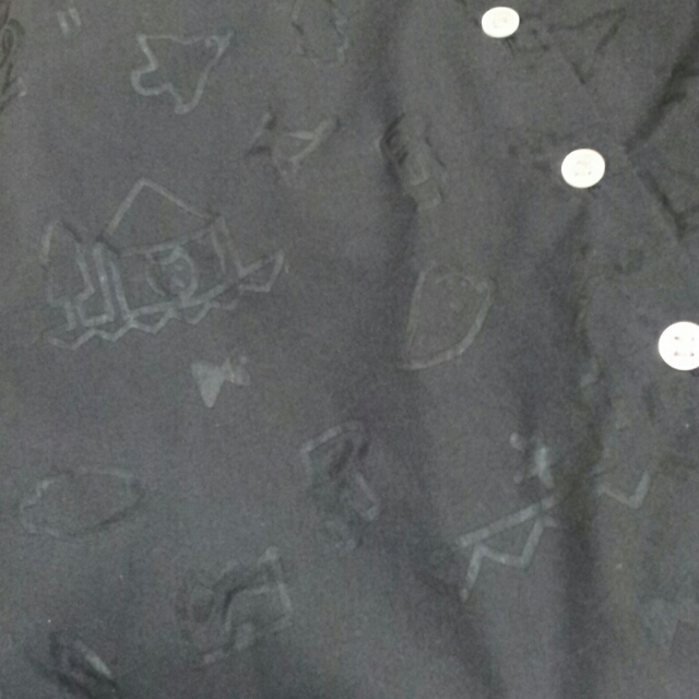 POU DOU DOU(プードゥドゥ)の透け総柄 黒ブラウス レディースのトップス(シャツ/ブラウス(長袖/七分))の商品写真