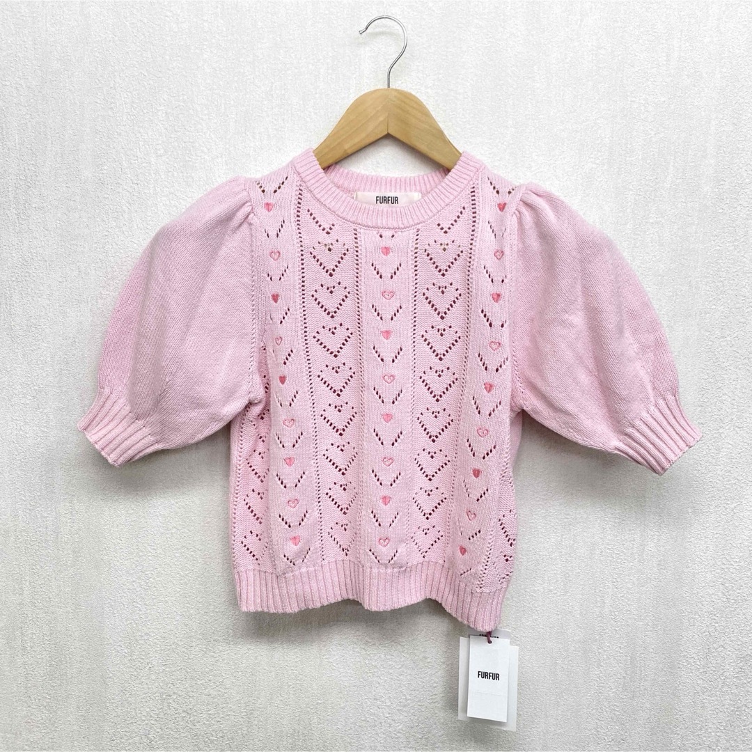 fur fur - r4696ファーファー FUR FUR ハート刺繍アイレット fur fur - r4696ファーファー FUR FUR ハート刺繍アイレット