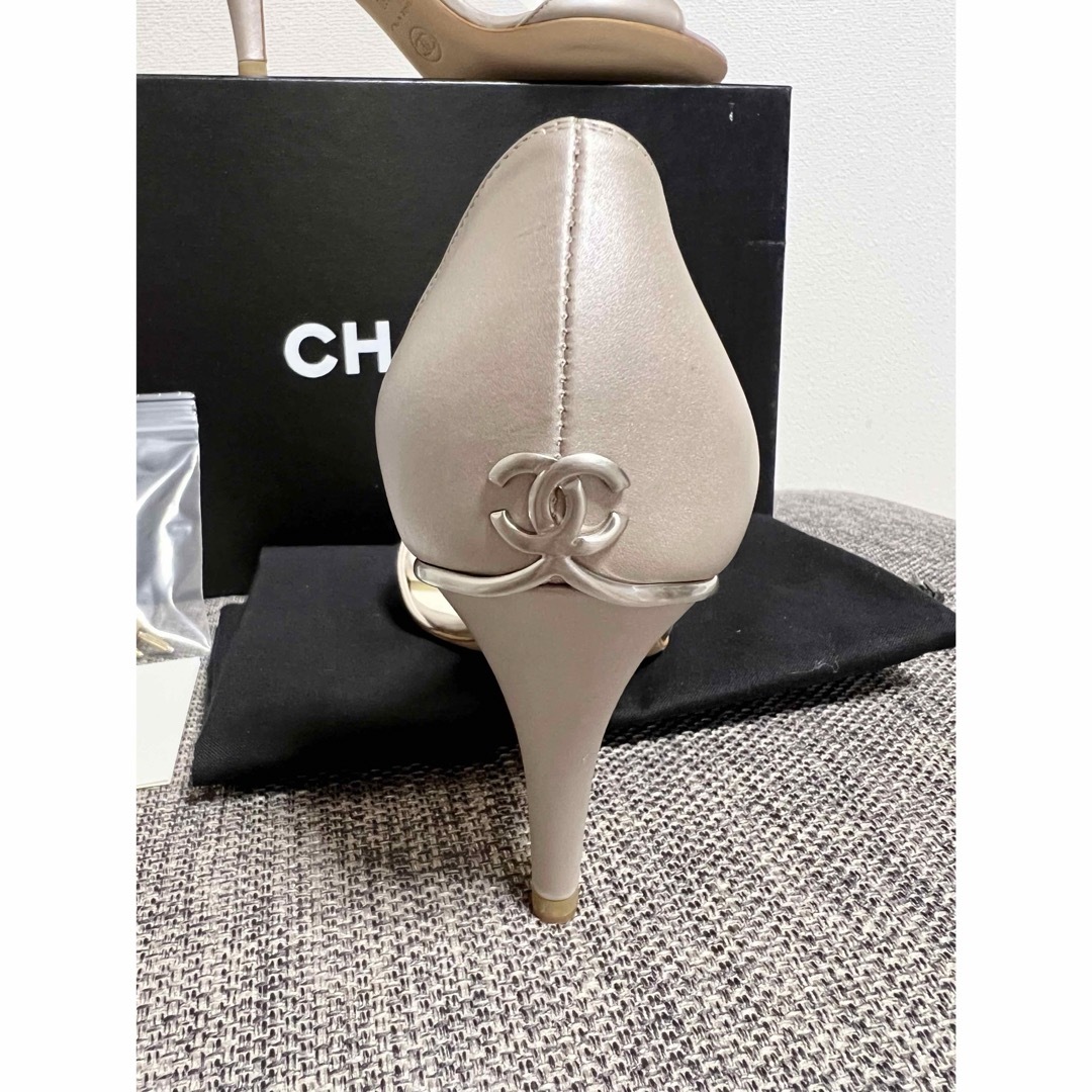 CHANEL - CHANEL確実正規品ココマークオープントゥパンプス36 CHANEL - CHANEL確実正規品ココマークオープントゥパンプス36