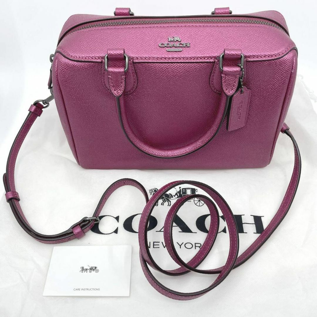 COACH - 極美品 COACH 2WAYサッチェル メタリック ミニボストン COACH - 極美品 COACH 2WAYサッチェル メタリック ミニボストン