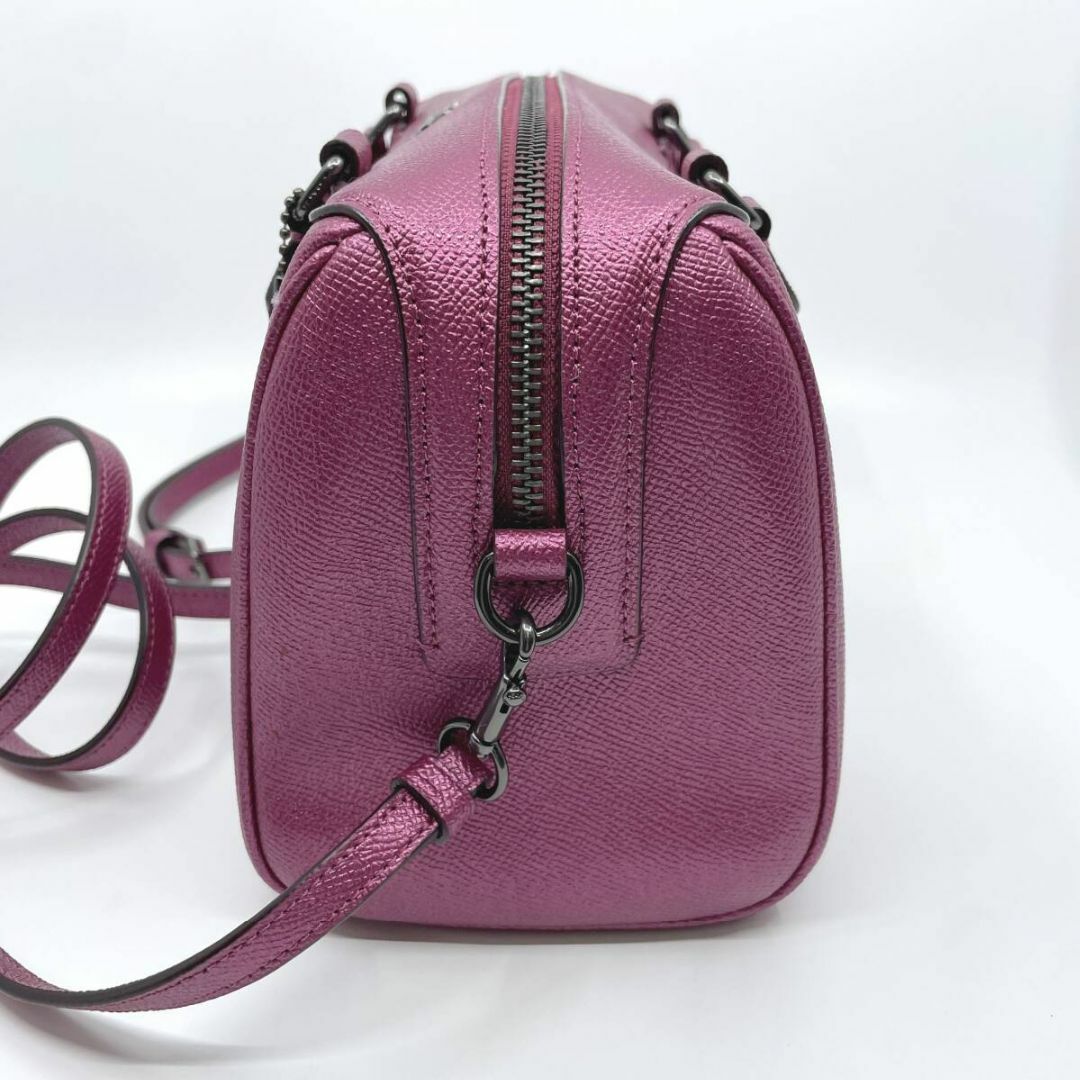COACH - 極美品 COACH 2WAYサッチェル メタリック ミニボストン COACH - 極美品 COACH 2WAYサッチェル メタリック ミニボストン