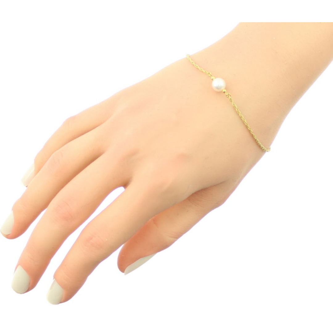 MIKIMOTO - ミキモト ブレスレット パール 真珠 6.6mm K18YG の MIKIMOTO - ミキモト ブレスレット パール 真珠 6.6mm K18YG の
