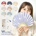 扇子 レディース 花柄 wpc ギフト おしゃれ かわいい 北欧 夏 浴衣 着物 涼しい 袋付き タッセル付き 贈り物 プレゼント 誕生日 母の日 母親 W by wpc ケース付き 女性 うちわ 団扇 せんす センス ペールブロッサムグレー