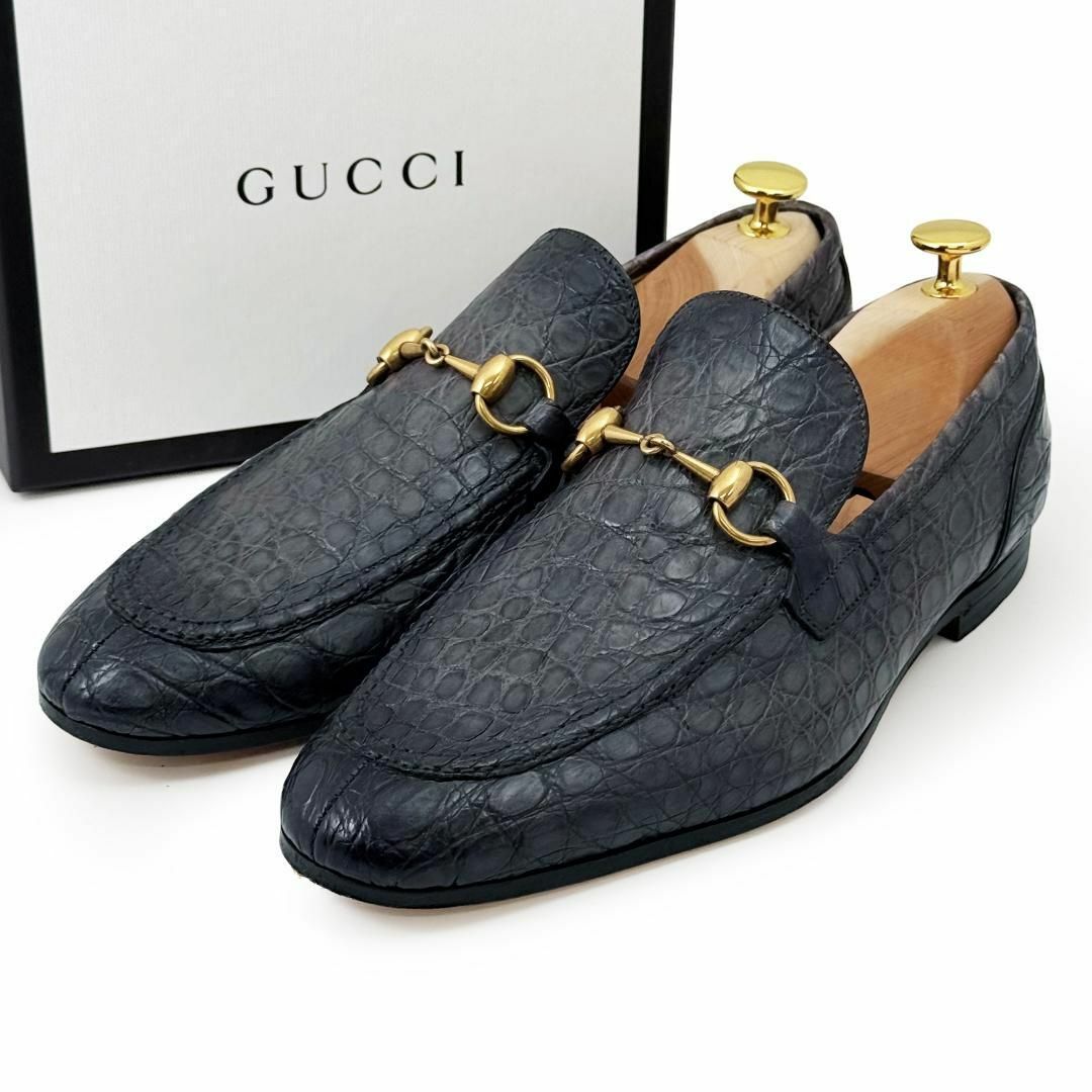GUCCI - 【希少・ワニ革】 グッチ ローファー ヨルダーン ホース GUCCI - 【希少・ワニ革】 グッチ ローファー ヨルダーン ホース