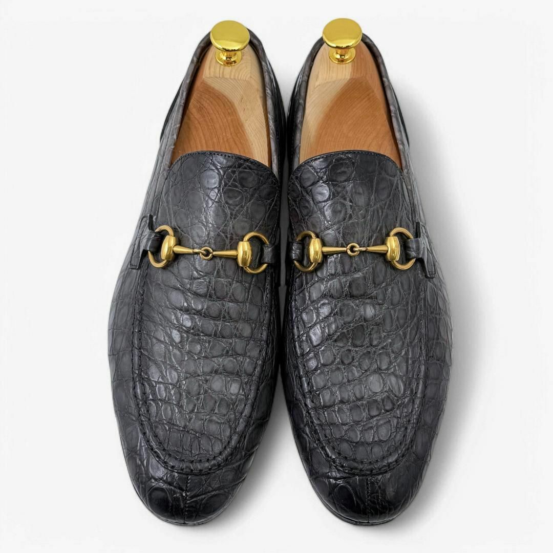 GUCCI - 【希少・ワニ革】 グッチ ローファー ヨルダーン ホース GUCCI - 【希少・ワニ革】 グッチ ローファー ヨルダーン ホース