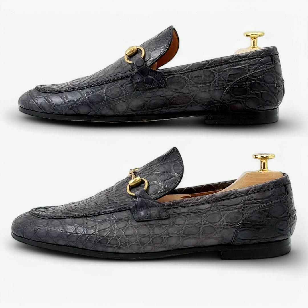 GUCCI - 【希少・ワニ革】 グッチ ローファー ヨルダーン ホース GUCCI - 【希少・ワニ革】 グッチ ローファー ヨルダーン ホース