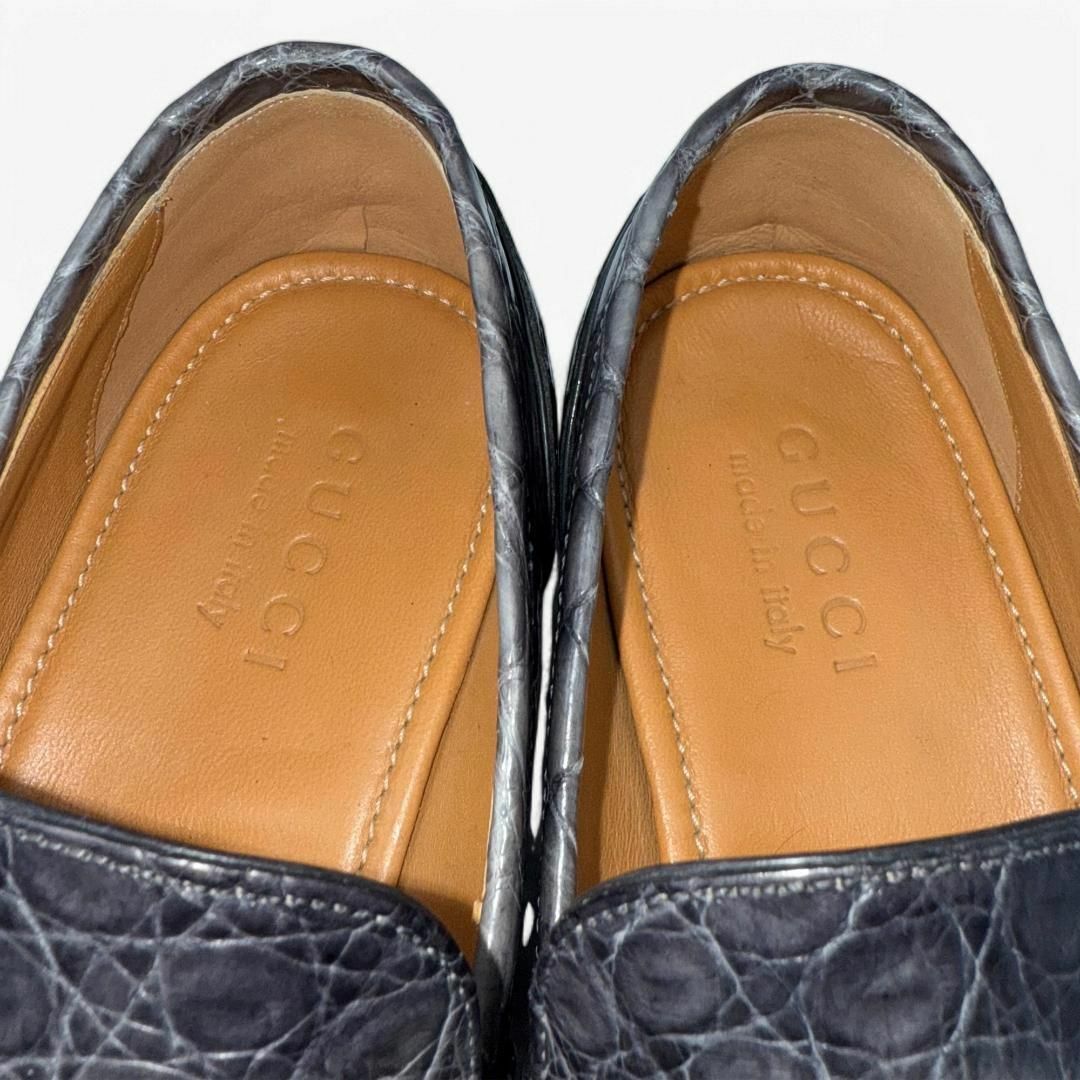 GUCCI - 【希少・ワニ革】 グッチ ローファー ヨルダーン ホース GUCCI - 【希少・ワニ革】 グッチ ローファー ヨルダーン ホース