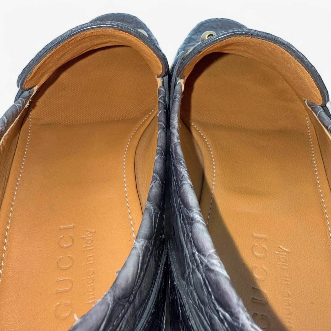 GUCCI - 【希少・ワニ革】 グッチ ローファー ヨルダーン ホース GUCCI - 【希少・ワニ革】 グッチ ローファー ヨルダーン ホース
